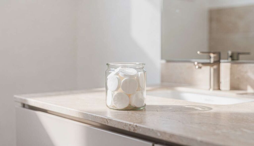 Łazienka zawsze czysta i pachnąca: wystarczy wacik kosmetyczny. Oszczędzasz i rezygnujesz z detergentów