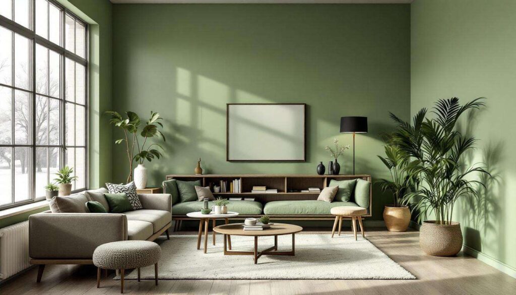 Oliwkowa zieleń na ścianach: kolor, który architekci wnętrz polecają na wiosnę 2026