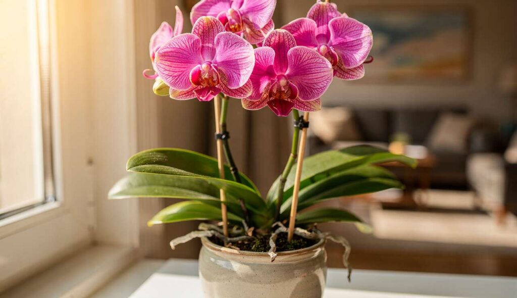 Odkąd wkładam drewniane patyczki do doniczki, moja orchidea kwitnie bez przerwy od marca