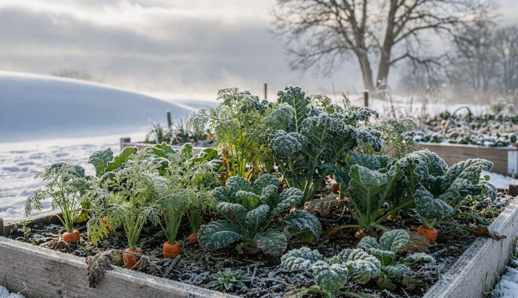 Odkąd zakopuję drewno pod grządkami, warzywa przetrwały nawet mrozy do minus 15°C